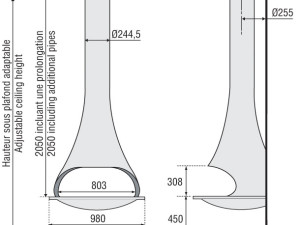Дизайнерский камин Татьяна 997 пристенный. Фото 2