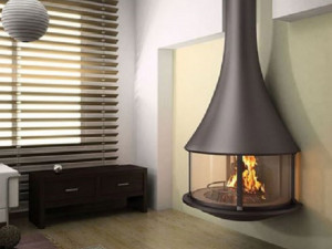 Дизайнерский камин Зелиа 908 пристенный. Фото 1